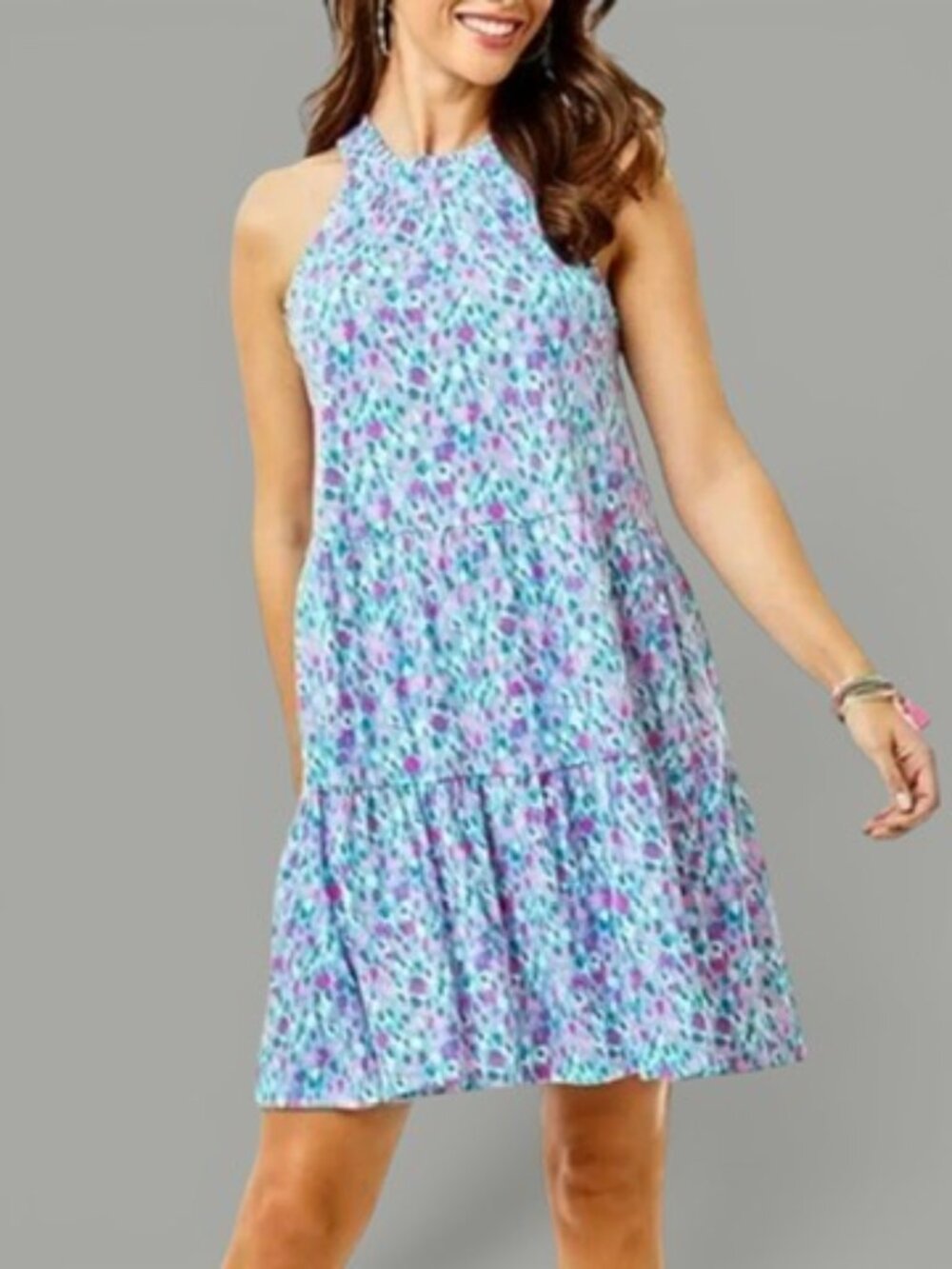 Lilly Pulitzer JERRICA Tiered Mini Dress Multi HOTTIE DOTTIE XL $118  NEW w/Tags